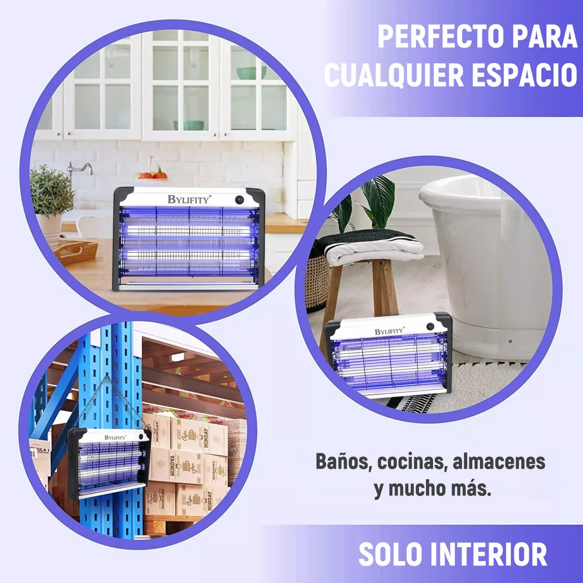 Bylifity® 20w Lámpara Mata Mosquitos, Moscas, Polillas y todo tipo de insectos