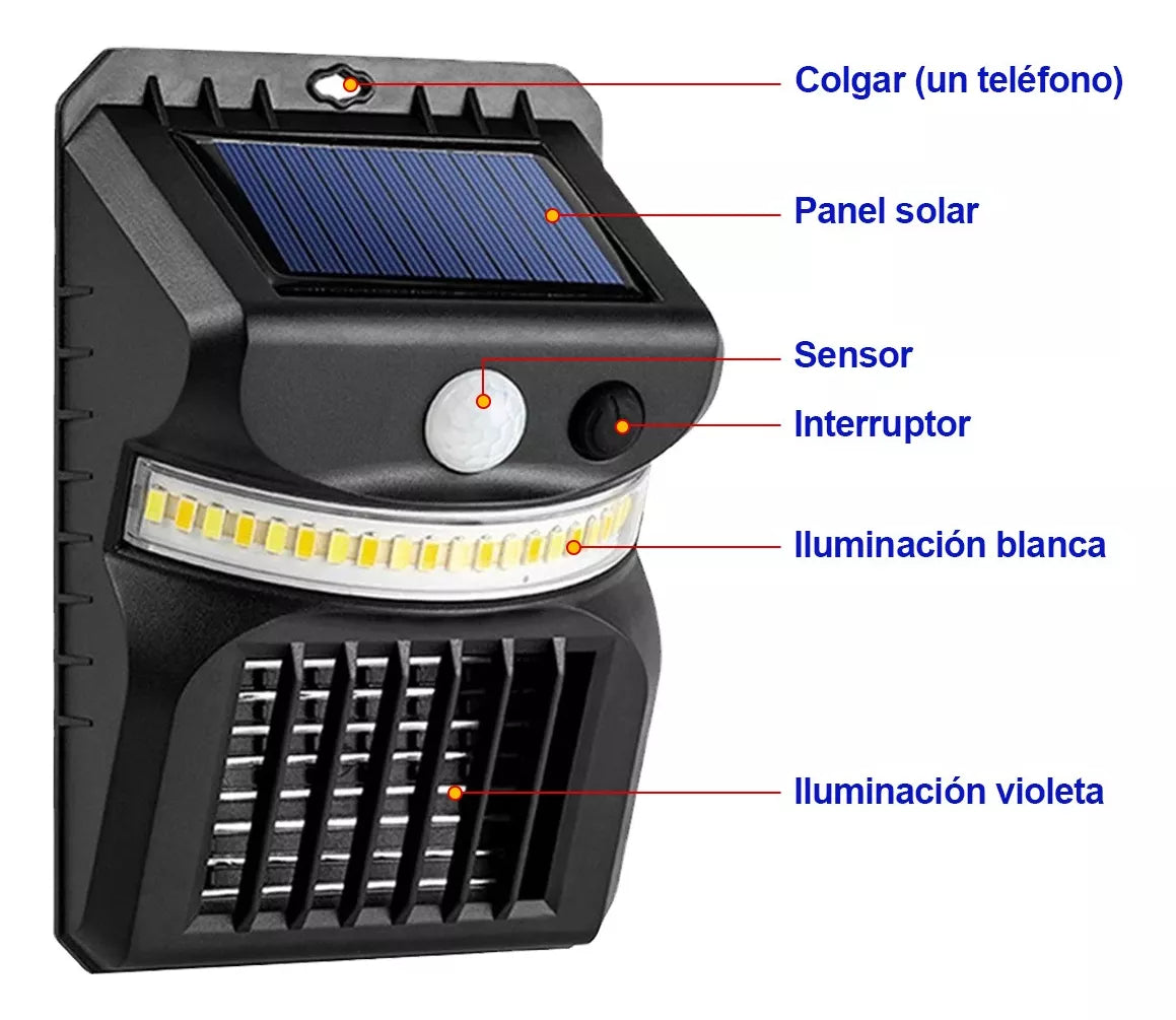 Pack 2 Lámparas solares anti-mosquitos y todo tipo de insectos.