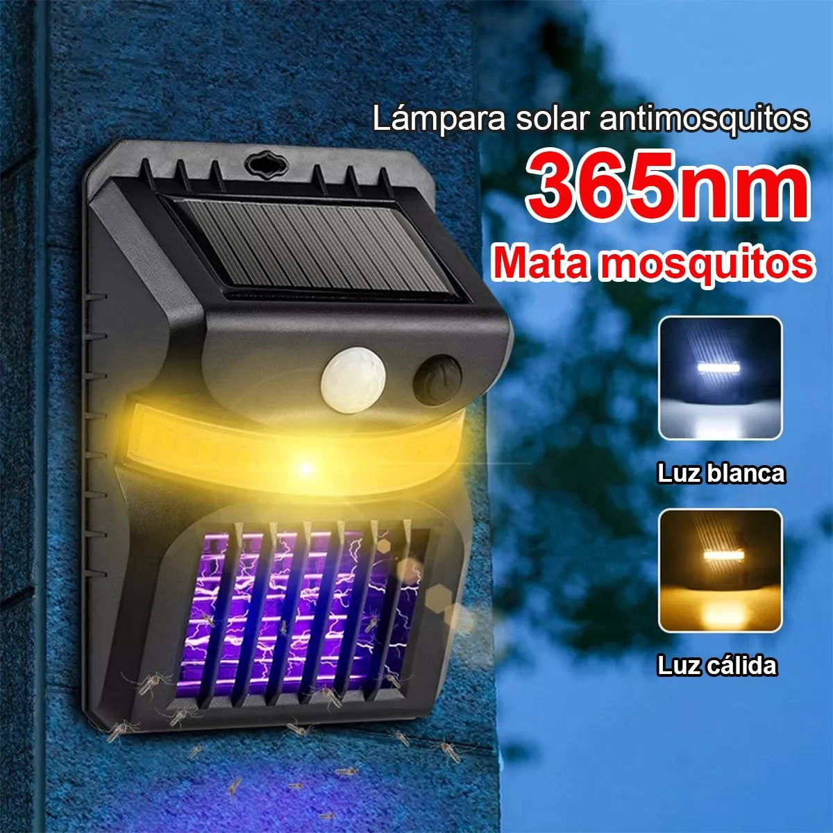 Pack 2 Lámparas solares anti-mosquitos y todo tipo de insectos.