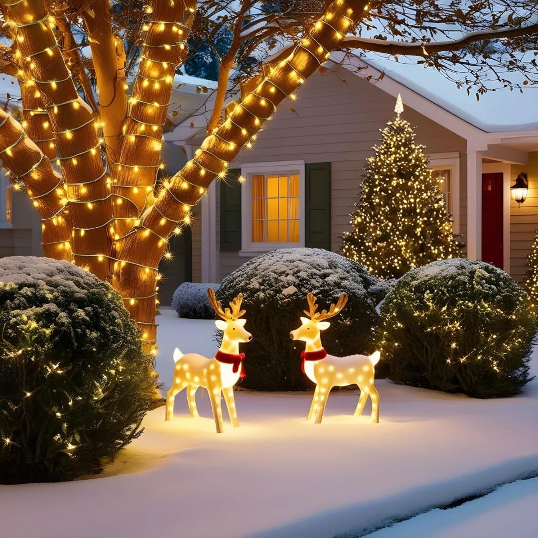 LUCES NAVIDEÑAS CON PANEL SOLAR I 25 METROS 300 LED