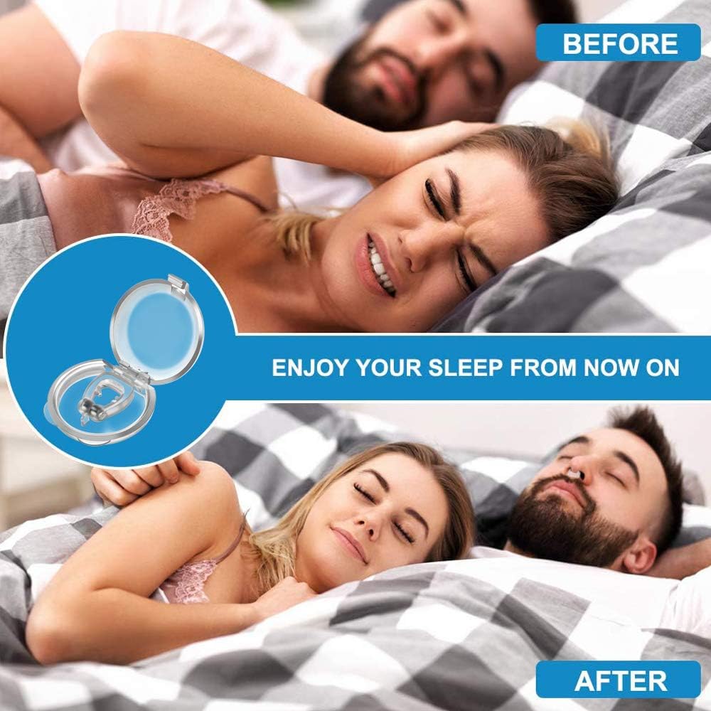 Pack de 4 clips antirronquidos para sueños profundos.