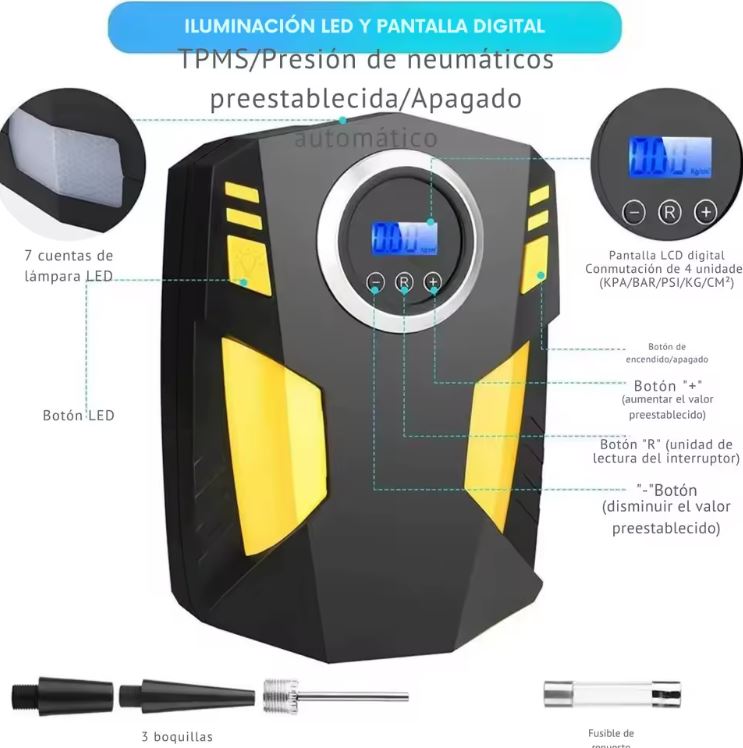 TurboAir Pro™:¡Infla tus llantas en solo 1 minuto!
