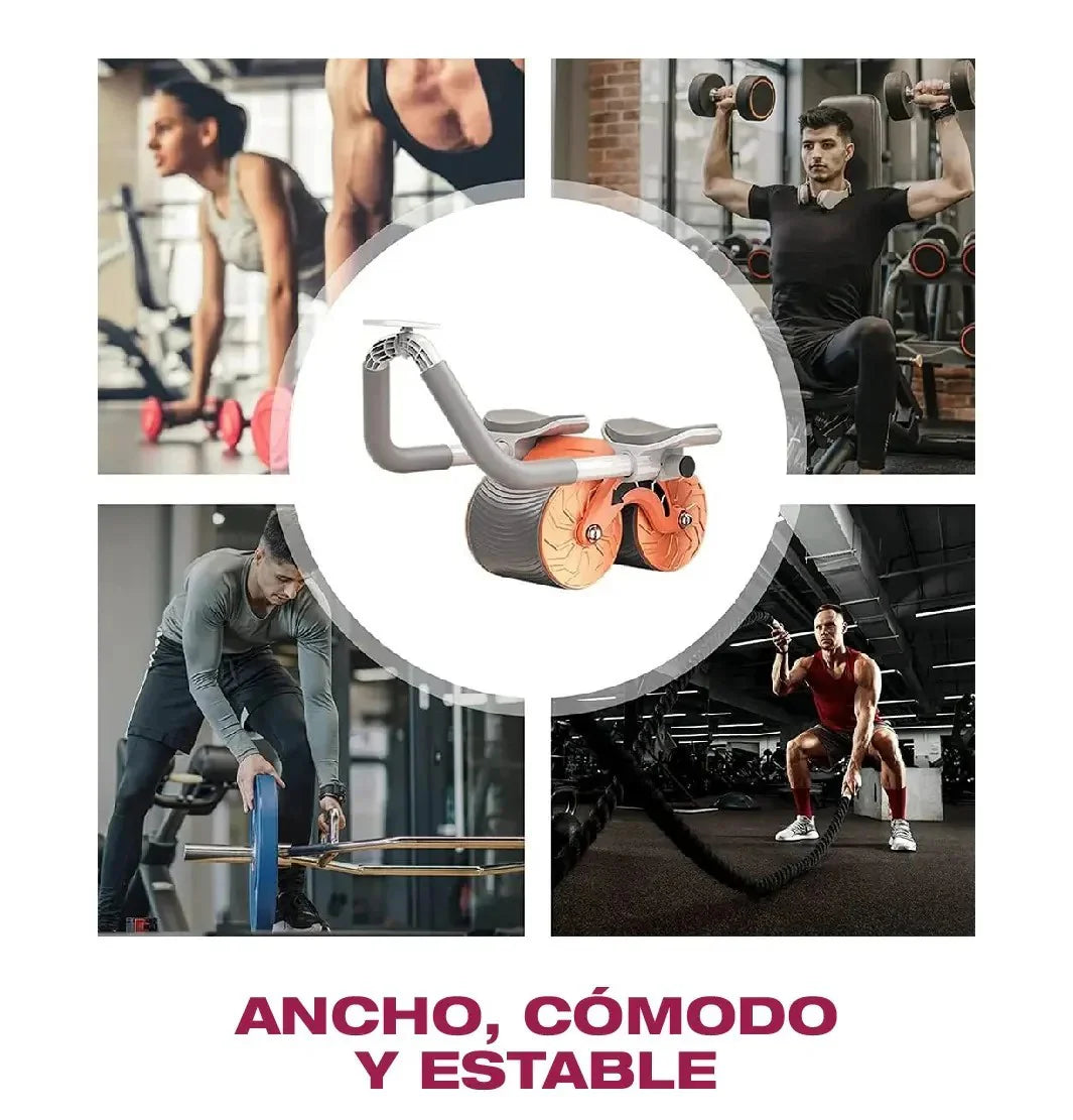 FitnesPro™️ - Rodillo para abdominales + Reloj Temporizador y Esterilla