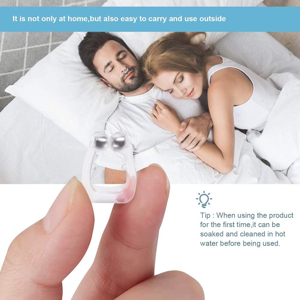 Pack de 4 clips antirronquidos para sueños profundos.