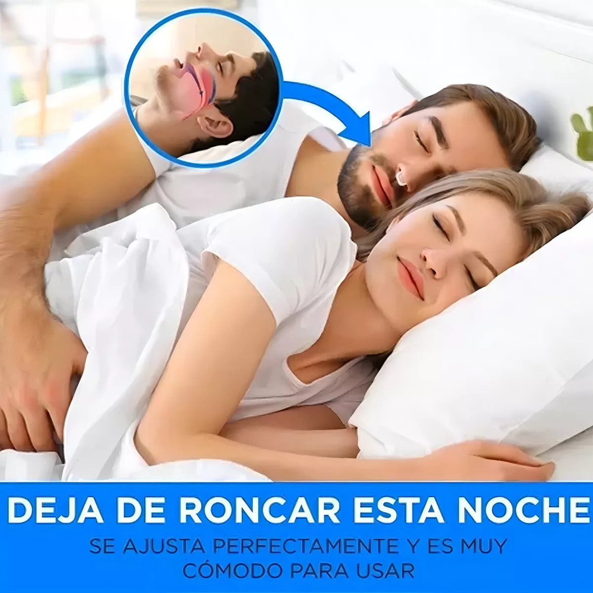 Pack de 4 clips antirronquidos para sueños profundos.