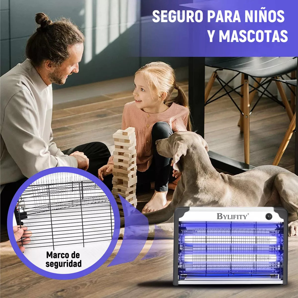 Bylifity® 20w Lámpara Mata Mosquitos, Moscas, Polillas y todo tipo de insectos