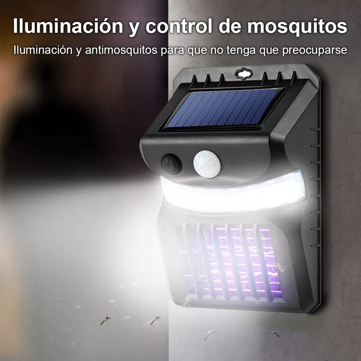 Pack 2 Lámparas solares anti-mosquitos y todo tipo de insectos.