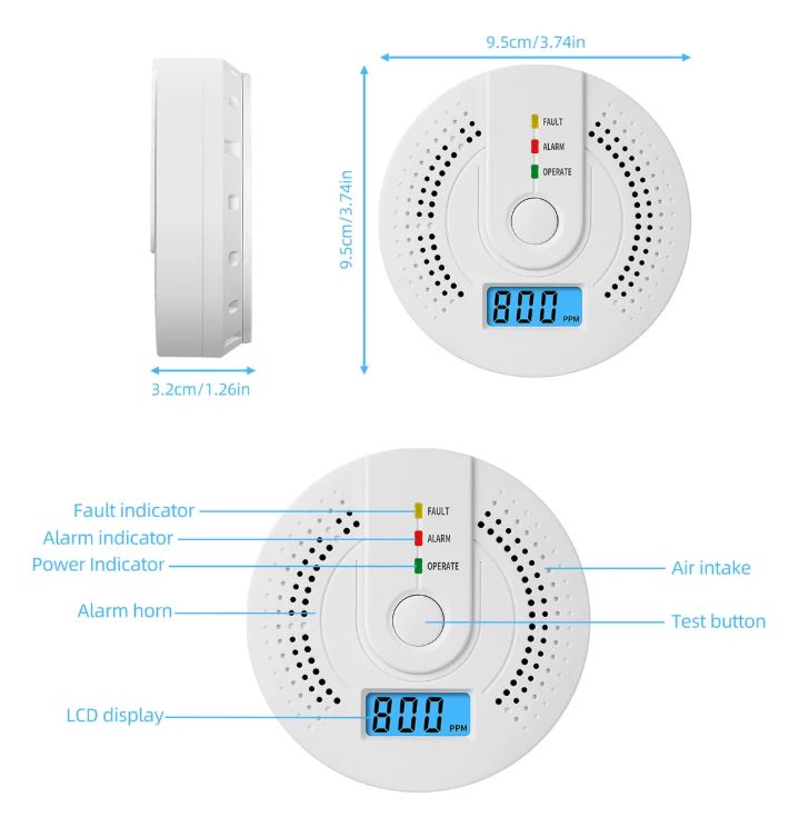 Guardian CO Alert™:¡Protección inmediata contra el monóxido de carbono invisible!