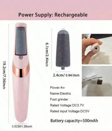 Eliminador de Callos de Piel Muerta Para Pies, Máquina de Belleza de Pies Recargable, Pedicura