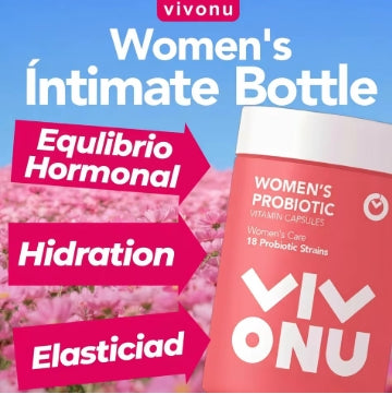 VIVONU Probióticos para la Mujer, Cuidado Diario, Nueva Actualización - Quiérete Más, Múltiples Cepas Probióticas Regulan las Actividades Diarias Normales, Cuídate, 60 Cápsulas Vegetales, Cuidado Diario Multicepas, Pro
