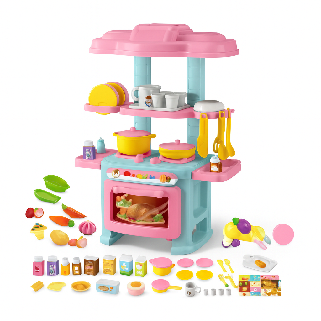 🍳 SET DE JUGUETES DE COCINA MINIATURA 48 PIEZAS – DIVERSIÓN, IMAGINACIÓN Y APRENDIZAJE PARA LOS PEQUEÑOS CHEFS 👧🧑🍳