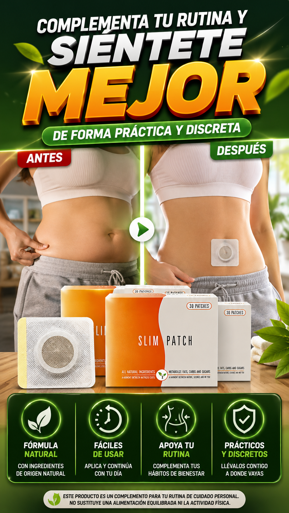 Parches Corporales Adhesivos Slim Patch — Complementa tu rutina de bienestar