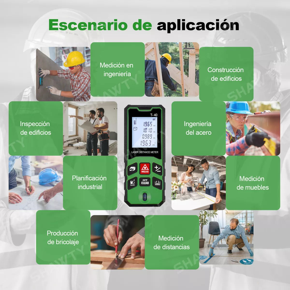 Medidor Láser SHAWTY 40m – Precisión Digital al Instante