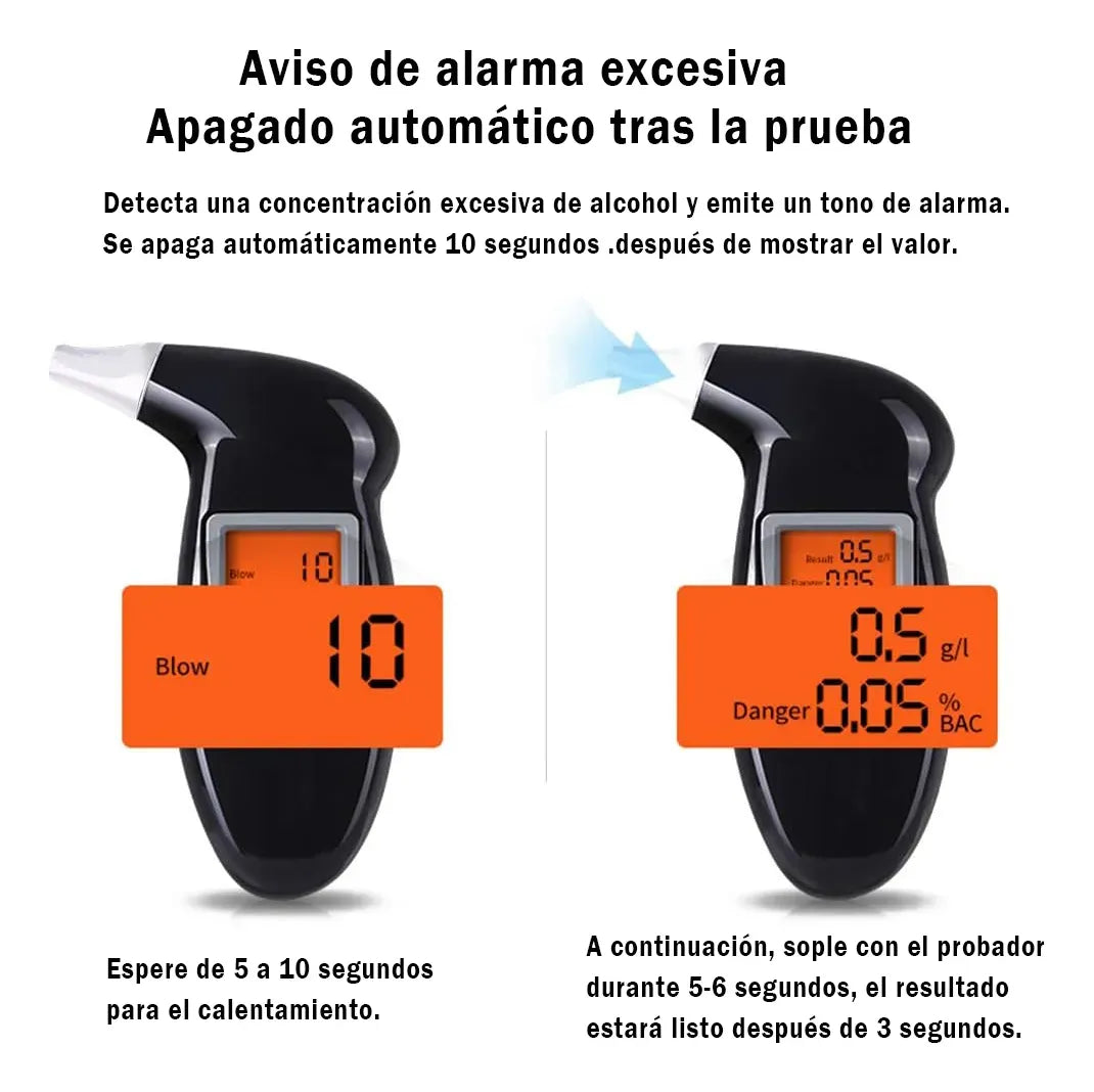 🚗 Alcoholímetro Digital – ¡Conduce con responsabilidad y seguridad!