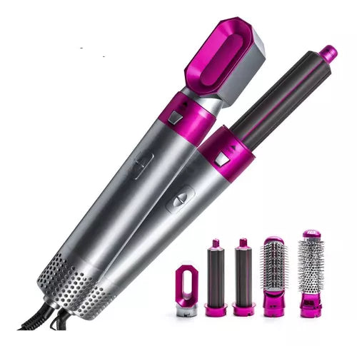 MULTICABEZAL 5 EN 1 CEPILLO ALISADOR, SECADOR, RIZADOR DE PELO 👩🦱