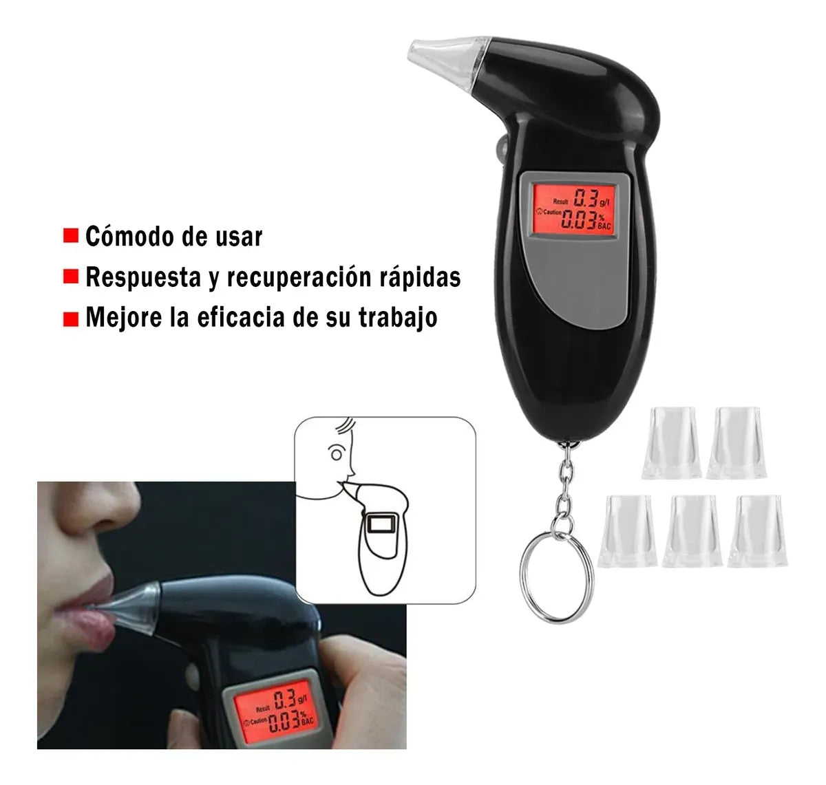 🚗 Alcoholímetro Digital – ¡Conduce con responsabilidad y seguridad!