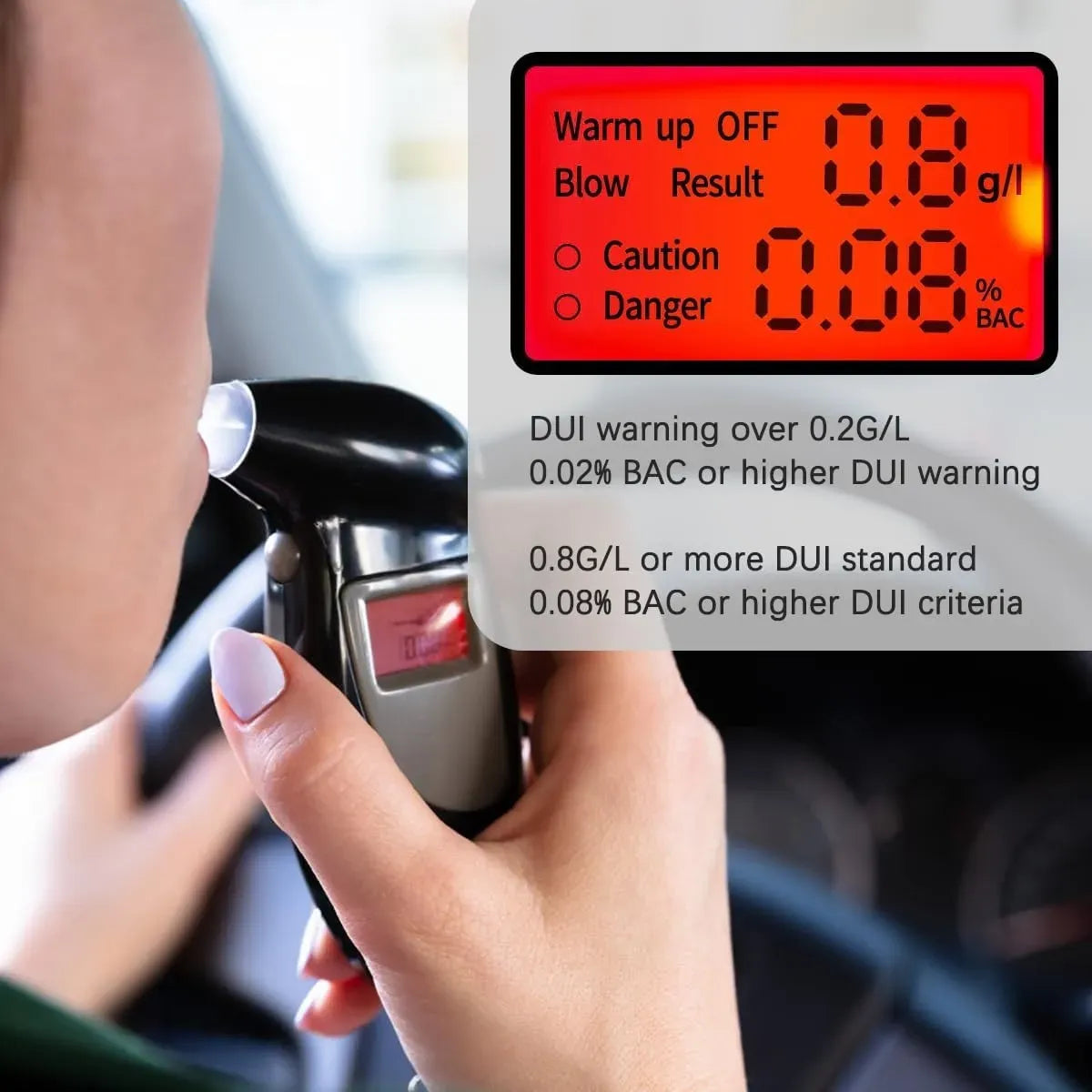 🚗 Alcoholímetro Digital – ¡Conduce con responsabilidad y seguridad!