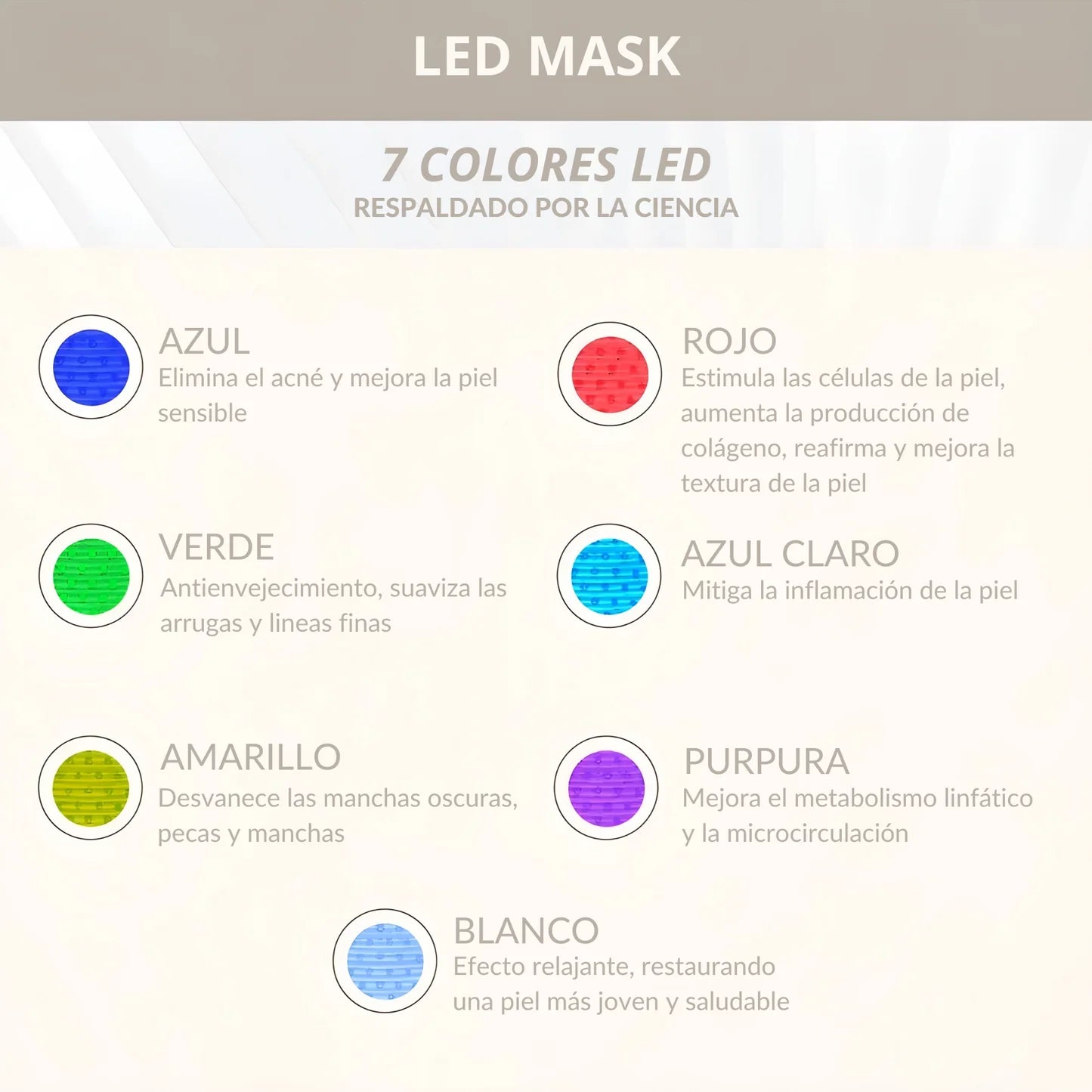Máscara Facial LED con Tecnología de Cromoterapia®, Innovación para tu Piel 😍 50%OFF 🎁