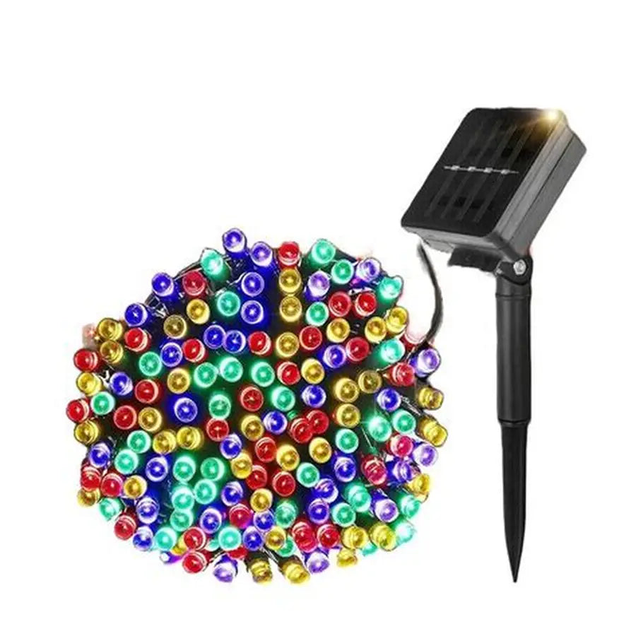 LUCES NAVIDEÑAS CON PANEL SOLAR DE 32 METROS 300 LED