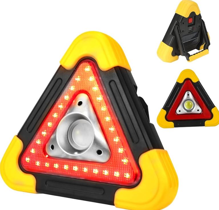 Triángulo LED Salvavidas 5 en 1:🚨 ¡La Emergencia No Espera! Protege 🔥