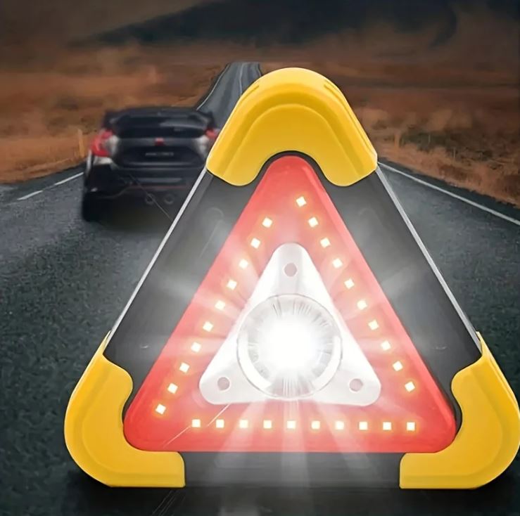 Triángulo LED Salvavidas 5 en 1:🚨 ¡La Emergencia No Espera! Protege 🔥