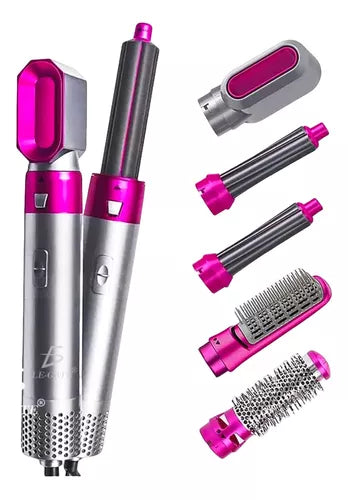 MULTICABEZAL 5 EN 1 CEPILLO ALISADOR, SECADOR, RIZADOR DE PELO 👩🦱