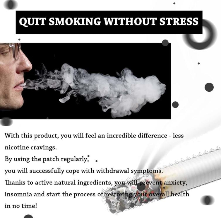 SmokeFree Patch™:¡Deja de fumar de forma natural y sin sufrimiento! - 20 PARCHES