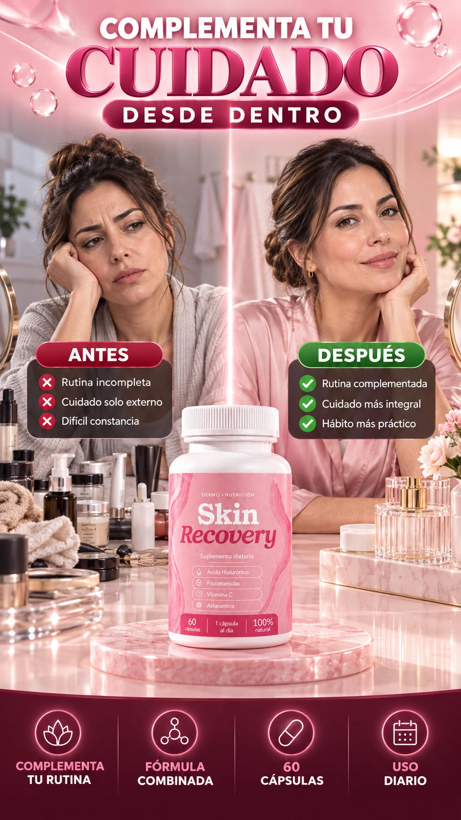 Suplemento Alimenticio Skin Recovery — Complementa el cuidado de tu piel