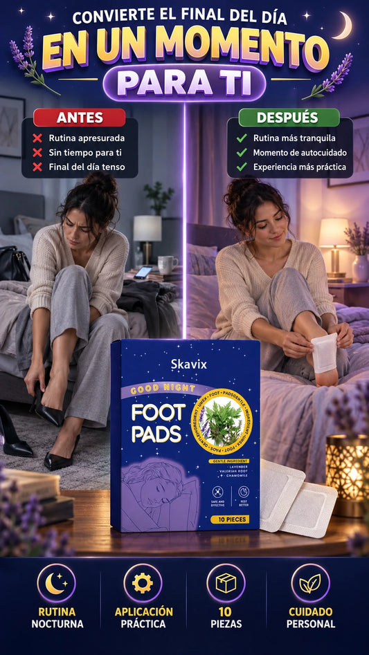 Almohadillas Nocturnas para Pies — Complementa tu rutina de descanso