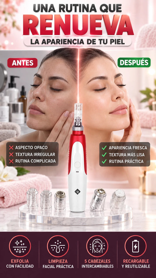 Microdermoabrasión Facial Recargable — Renueva la apariencia de tu piel
