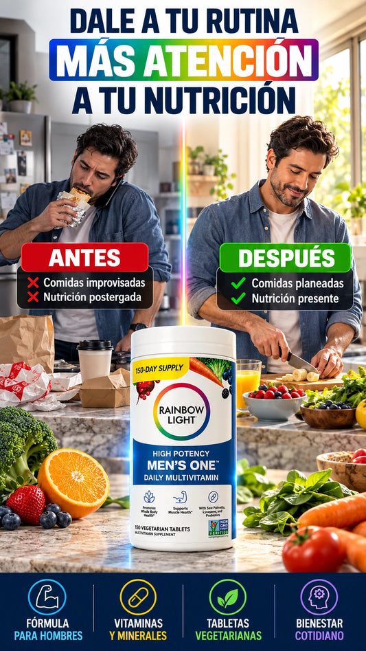 Multivitamínico para Hombre Rainbow Light Men’s One — Complementa tu nutrición diaria