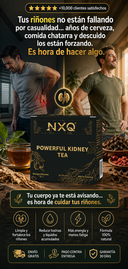 PowerFull kidneyte -Té potente para los riñones NXQ - Desintoxicante renal.