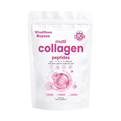 Multi-Collagen Boost™:Multi-colágeno de 5 tipos + ácido hialurónico, vitamina C y biotina