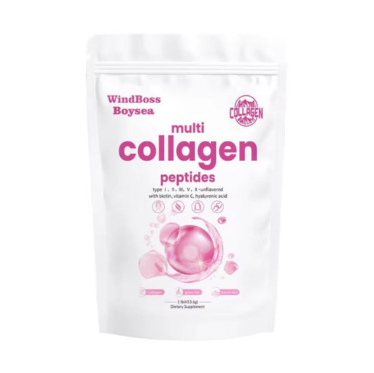 Multi-Collagen Boost™:Multi-colágeno de 5 tipos + ácido hialurónico, vitamina C y biotina