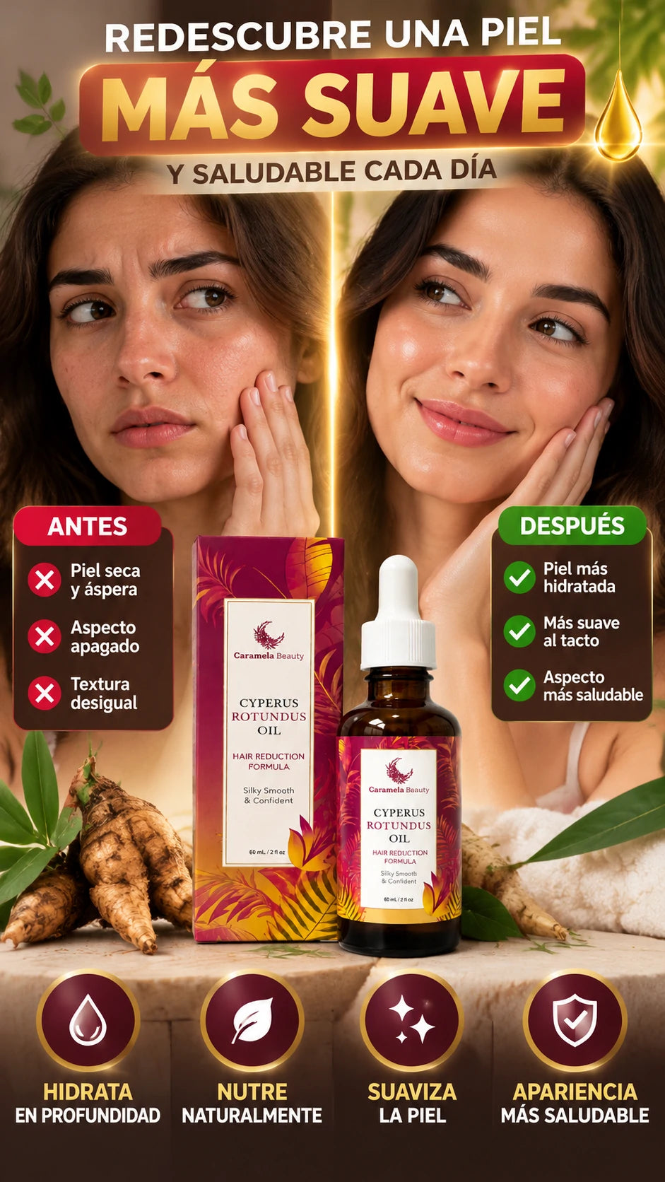 Aceite de Cyperus Rotundus — Cuida la apariencia de tu piel