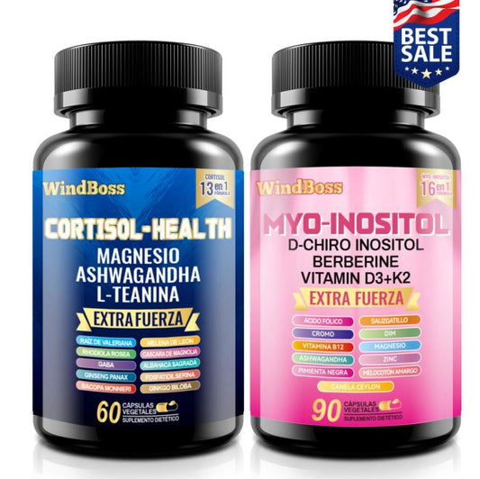 ZenPower Duo™:El combo premium que combina Ashwagandha, Magnesio, Inositol y más