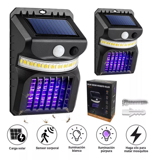 Pack 2 Lámparas solares anti-mosquitos y todo tipo de insectos.