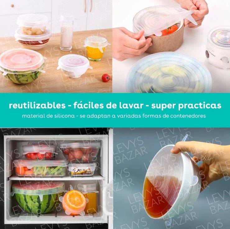 SealFlex™: 12 Tapas de silicona reutilizables que sellan frescura en segundos 🍓🥑♻️