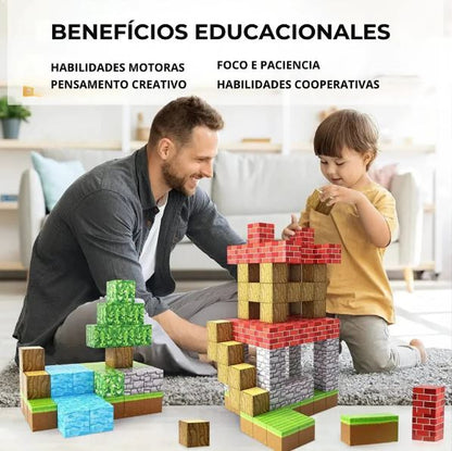 Cubos Magnéticos Minecraft - 96 Piezas
