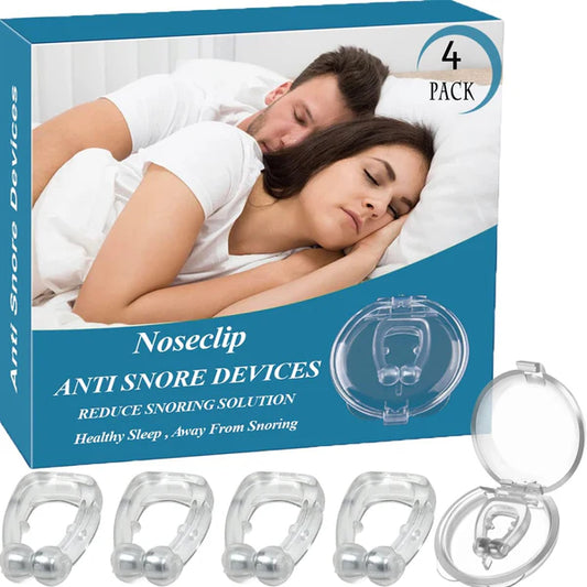 Pack de 4 clips antirronquidos para sueños profundos.