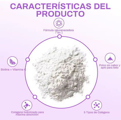 Multi-Collagen Boost™:Multi-colágeno de 5 tipos + ácido hialurónico, vitamina C y biotina