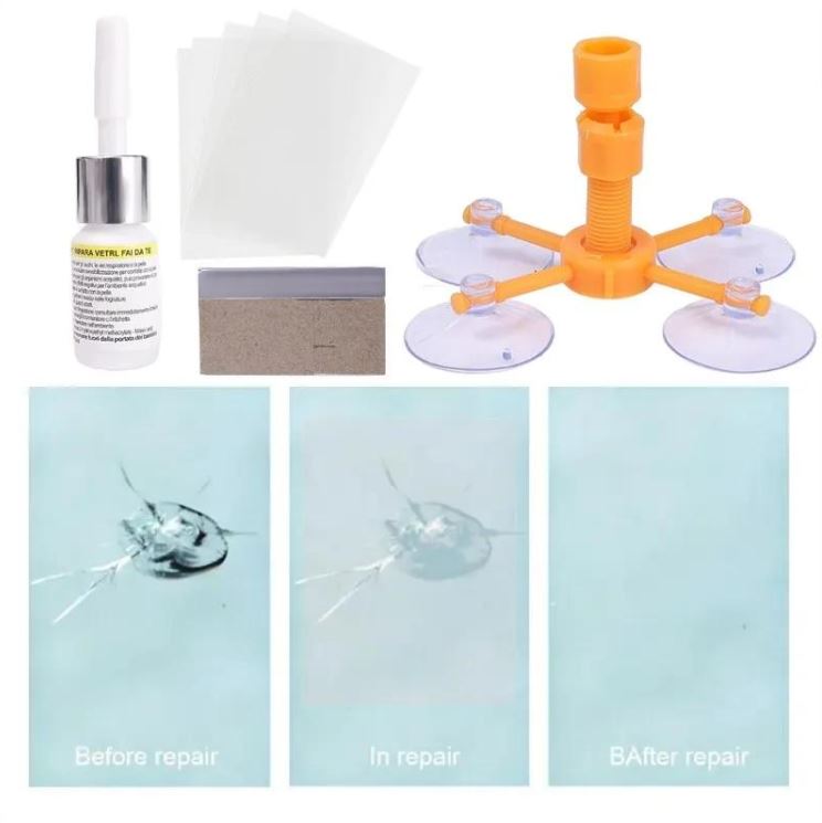 GlassFix Pro™:¡Repara parabrisas agrietados en minutos sin cambiar el vidrio!