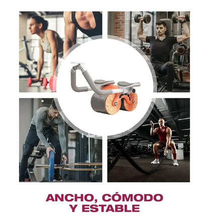 FitnesPro™️ - Rodillo para abdominales + Reloj Temporizador y Esterilla