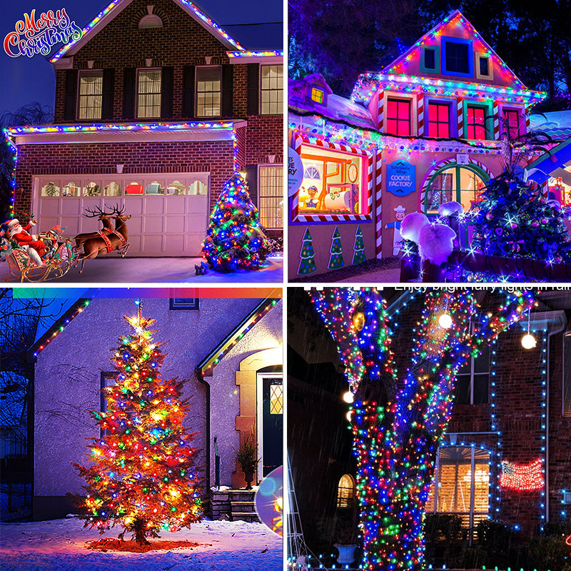 Luces Navideñas Solares de 20 metros con 200 LEDs y 8 Modos