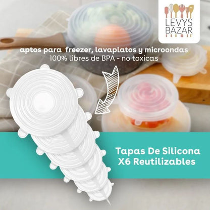 SealFlex™: 12 Tapas de silicona reutilizables que sellan frescura en segundos 🍓🥑♻️