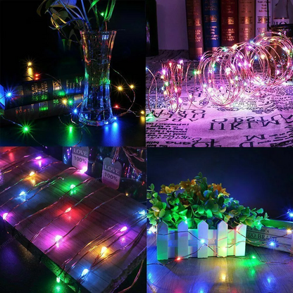 Luces Navideñas Solares de 20 metros con 200 LEDs y 8 Modos