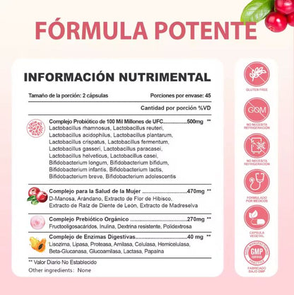IntiMax ProBio™:Equilibrio íntimo + digestivo en una sola cápsula