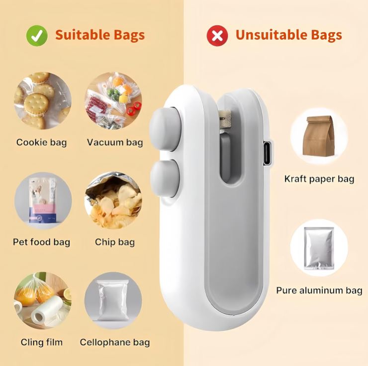 FreshGuard Pocket™:🥨 ¡No más papitas húmedas ni galletas blandas! Conserva todo con un solo clic