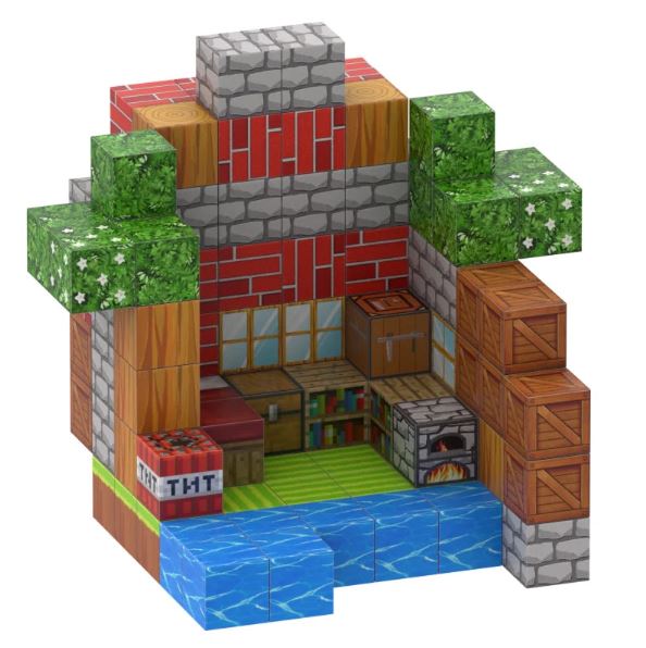 Cubos Magnéticos Minecraft - 100 Piezas