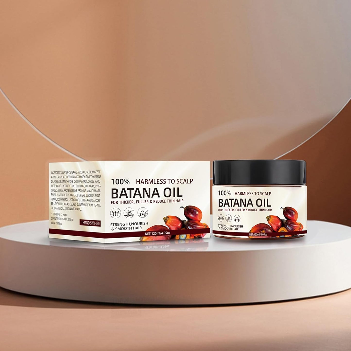Aceite de batana para el crecimiento del cabello, aceite natural puro para el cabello , anti pérdida de cabello, evita que el cabello elimine las puntas abiertas para hombres y mujeres, 4.05 onzas líquidas